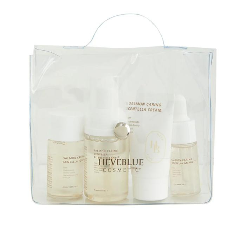 HEVEBLUE Salmon Caring Centella Special Travel Kit Bag