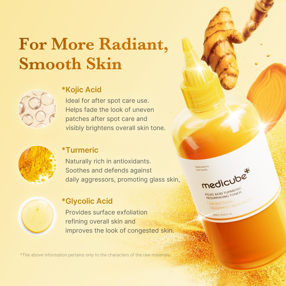 Medicube Kojic Acid Turmeric Resurfacing Toner 250 ml – toner