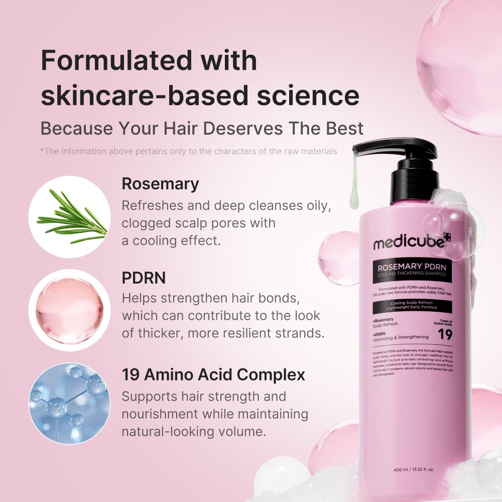 Medicube Rosemary PDRN Cooling Thickening Shampoo 400 ml – sjampo