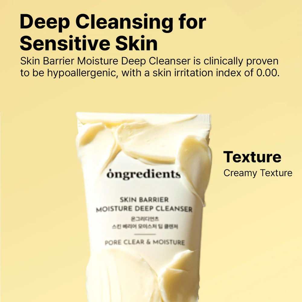 Ongredients Skin Barrier Moisture Deep Cleanser 120 ml – ansiktsrens