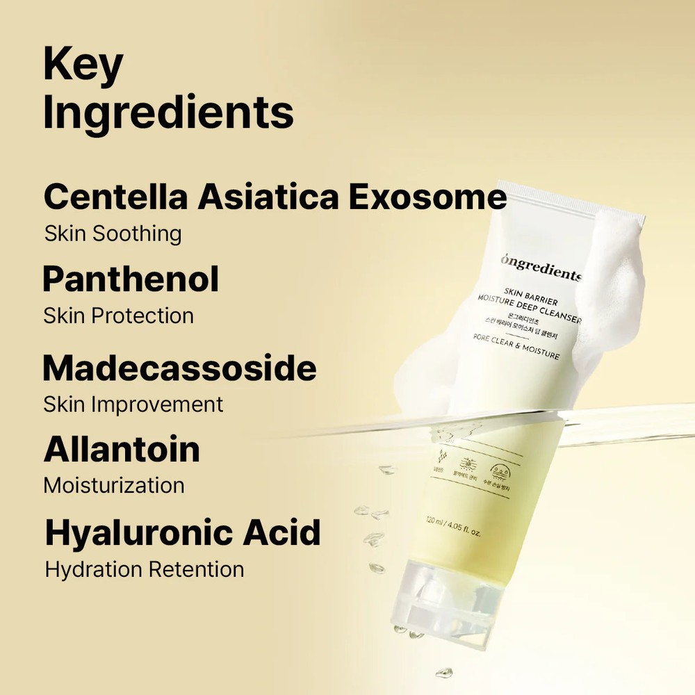 Ongredients Skin Barrier Moisture Deep Cleanser 120 ml – ansiktsrens
