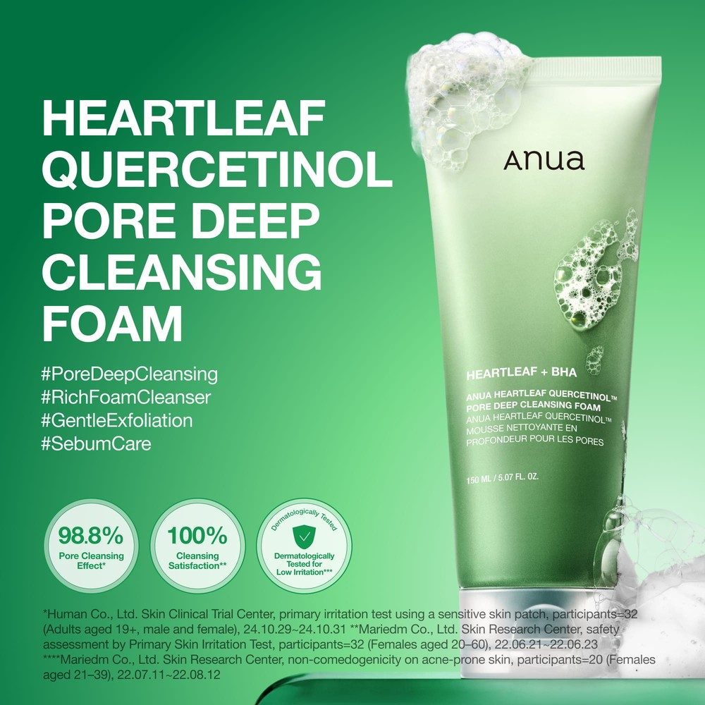 Anua Heartleaf Quercetinol Pore Deep Cleansing Foam 150 ml