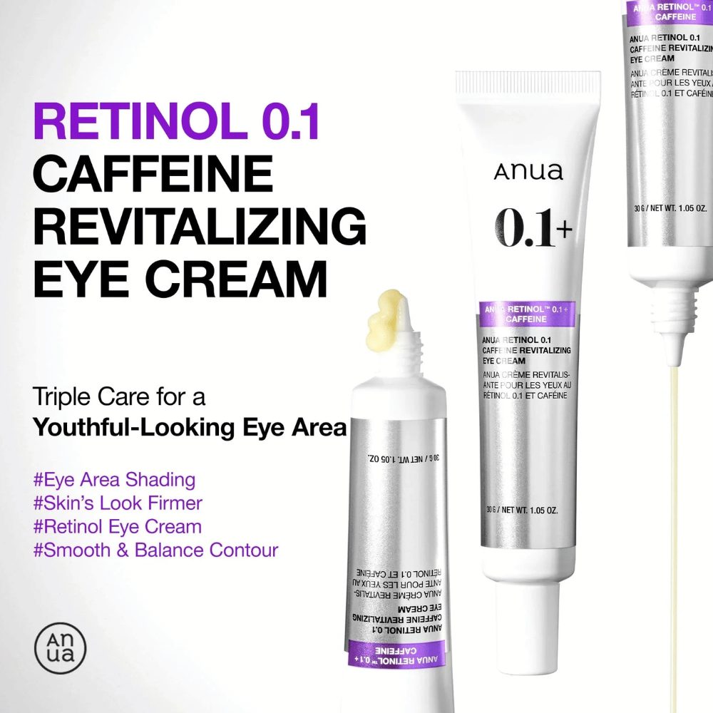 Anua Retinol 0.1 Caffeine Revitalizing Eye Cream