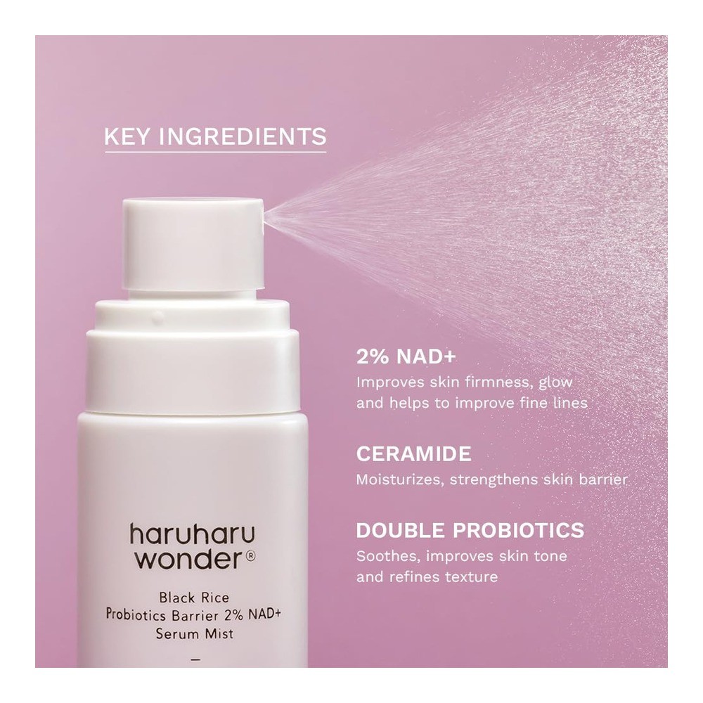 Haruharu Wonder Black Rice Probiotics Barrier 2% NAD+ Serum Mist 80 ml