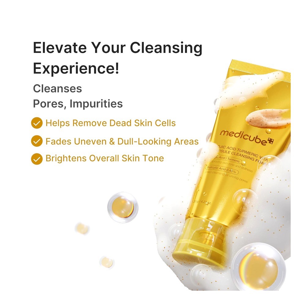 Medicube Kojic Acid Turmeric Vita Capsule Cleansing Foam 120 g