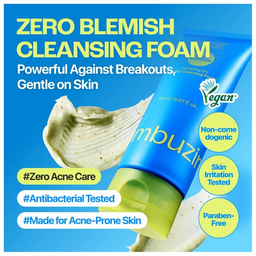 Numbuzin Zero Blemish Clarifying 2% Sulfur Cleansing Foam 150 ml