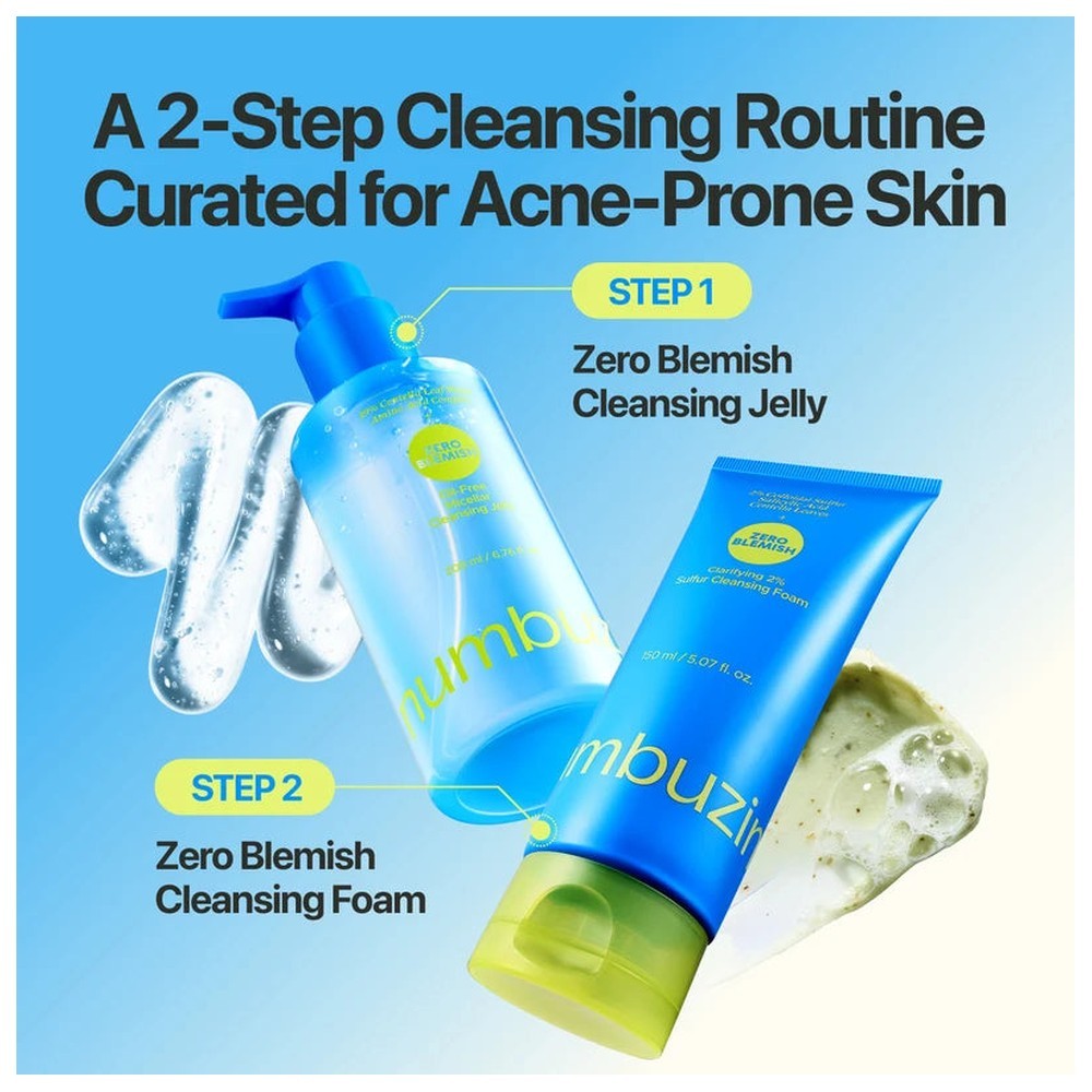 Numbuzin Zero Blemish Clarifying 2% Sulfur Cleansing Foam 150 ml
