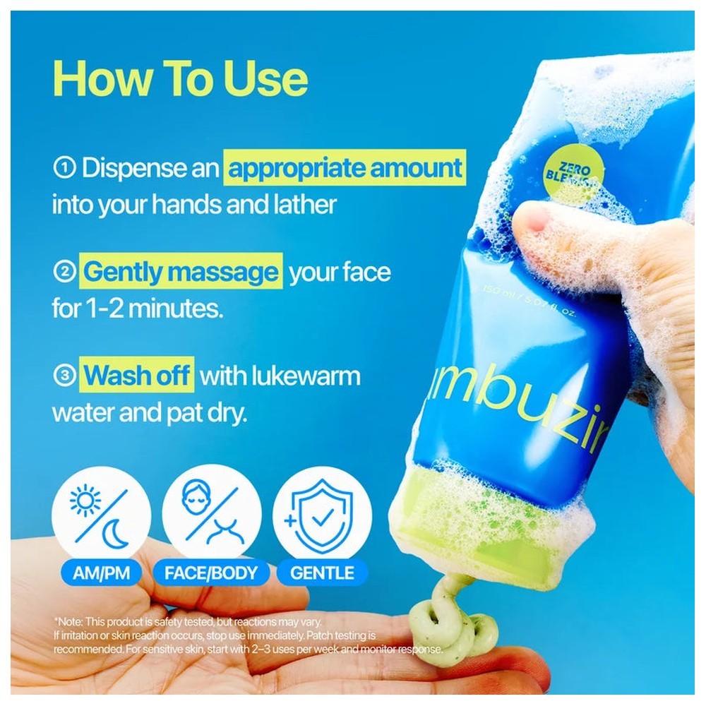 Numbuzin Zero Blemish Clarifying 2% Sulfur Cleansing Foam 150 ml