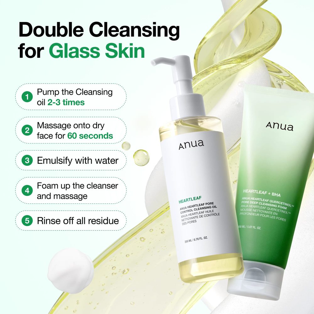 Anua Heartleaf Pore Control Cleansing Oil 200 ml – slik bruker du den