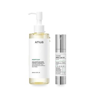 Fet hud kom-i-gang kit – Anua Heartleaf renseolje og VT Reedle Shot 100